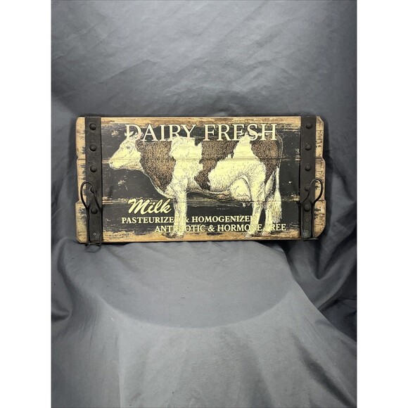 Dairy Fresh Milk Pasteurized Homogenized Antibiotic And Hormone Free Sign - Picture 1 of 7